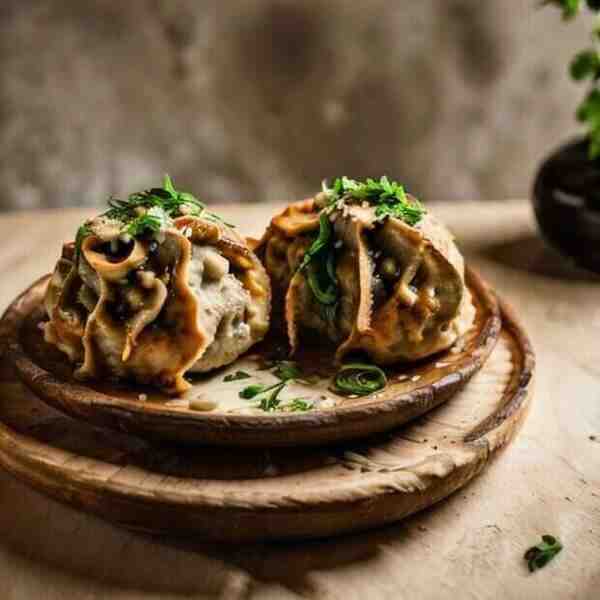 Вареники с капустой и грибами